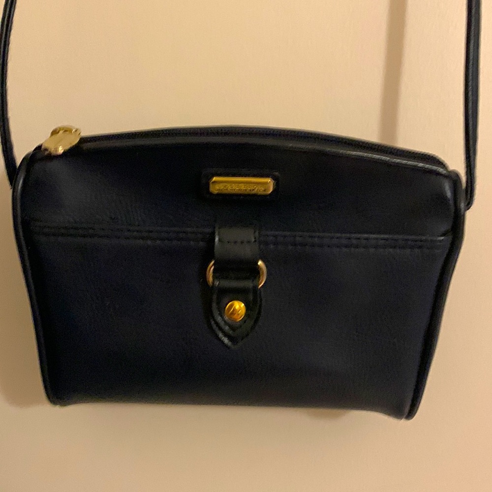 Liz Claiborne Accessories leather dark navy shoulder purse